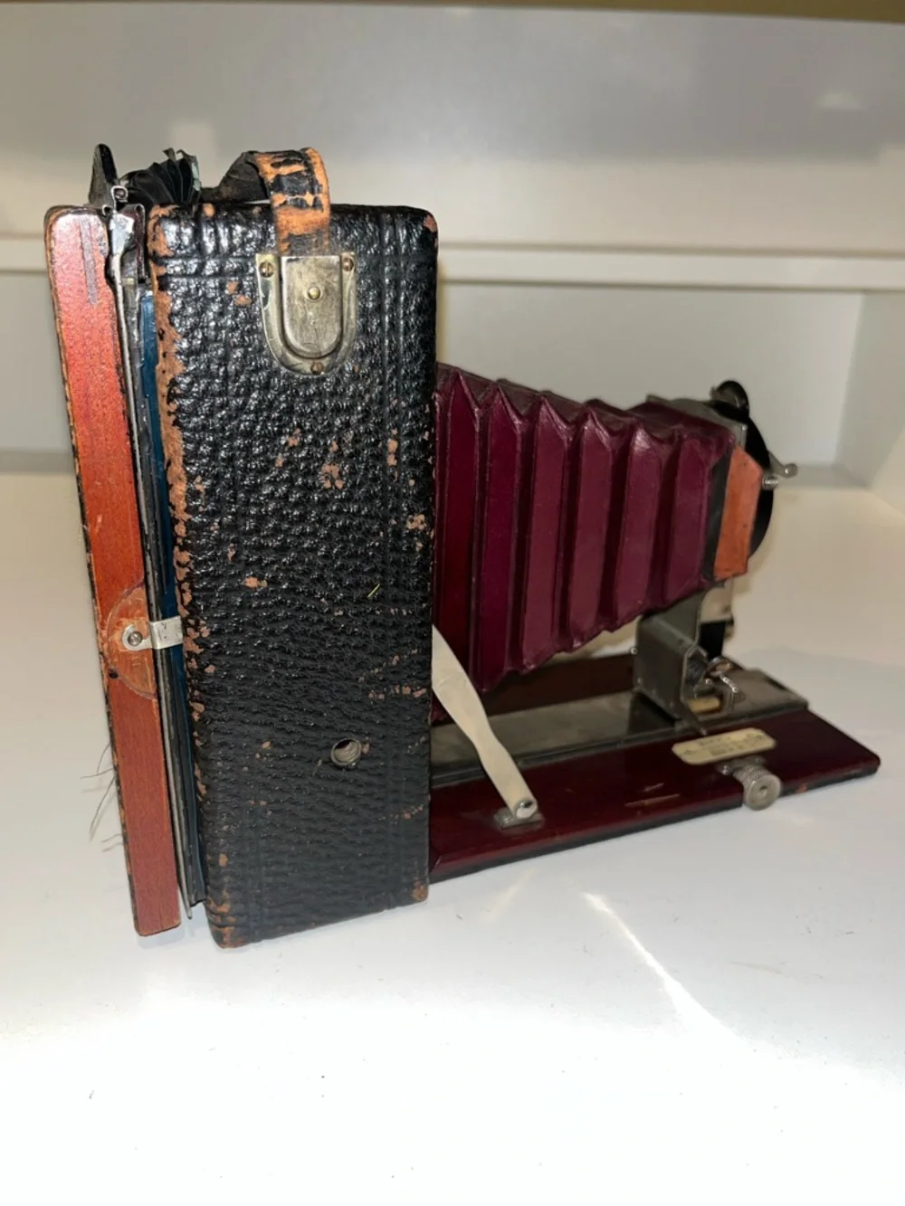 Vintage Folding Camera with Red Bellows 1920-1930